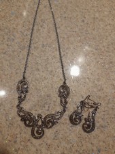 Marcasite Silver Tone Vintage