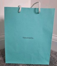 Authentic Tiffany & Co Blue Medium Gift Bag 25x20x10cm