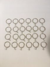 B & Q Colours Silver Steel Curtain Pole Rings x 24 New but No Packaging