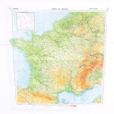 Replica US D-Day Paratroopers Escape Map Zones of France Silk Style Map AL491