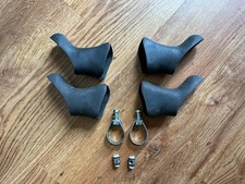 Shimano Rubber brake hoods and clips  and cable nipple holders. used