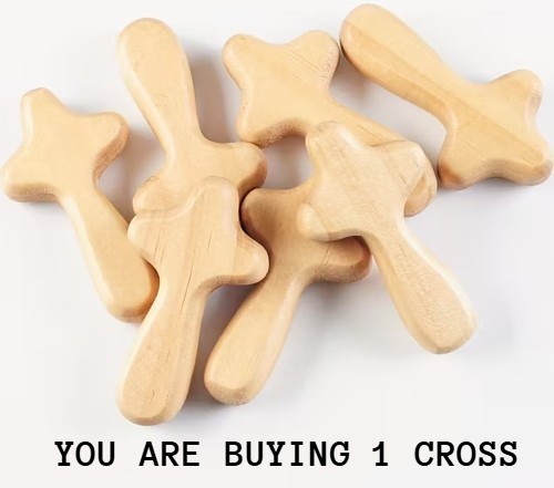 One holding cross hand - holding, /