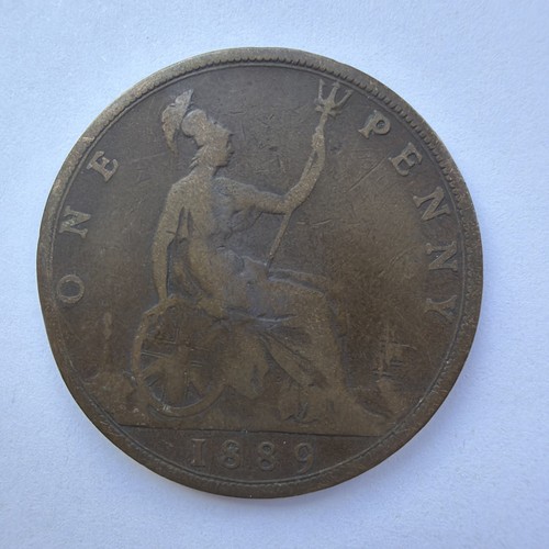 1889 one penny coin queen - 1889,