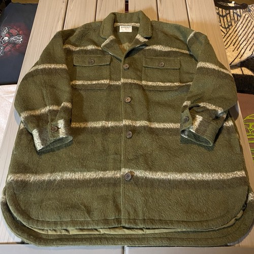Vtg fuzzy green - vtg, striped
