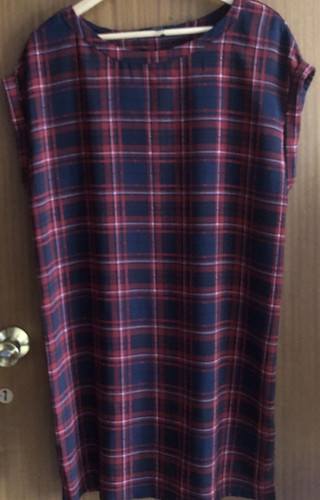 Next check dress red navy - ,
