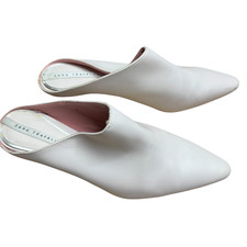 Zara Trafaluc White Mules Size