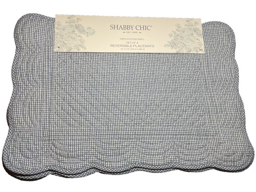 Shabby chic placemats - chic, blue