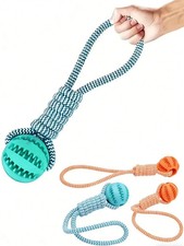 DOG BALL ON A ROPE CHEW TOYS