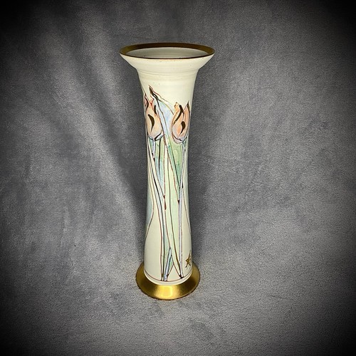 Studio pottery floral vase - studio,
