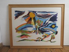 Untitled Landscape by Richard M Honey Framed Unglazed Abstract Print