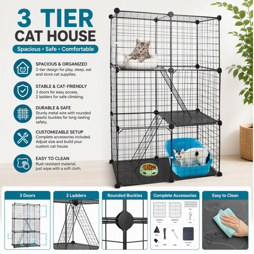 Tier large cat cage - large,