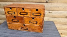VINTAGE  ANTIQUE WOODEN  DESK TOP OFFICE DRAWERS FILING PIGEON HOLE