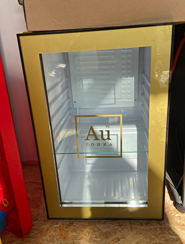 Gold black glass door - gold,