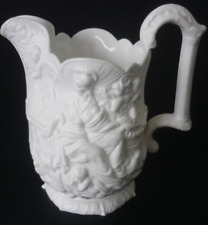 Antique Wisdom & Providence Parian Relief Jug Pitcher Samuel Alcock 1851