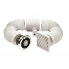 Vent Axia 441424 Lo-Carbon Vent-a-Light In-Line Extractor Fan with Light (Timer)