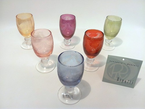 Set glass glasses - 6, rigatti