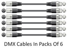 Pack Of 6 DMX Cables For DJ's