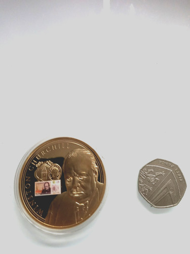British banknotes 50mm coin - british,