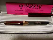 Parker Sonnet Red Fountain Pen 14k Nib  Brand New Boxed With Papers