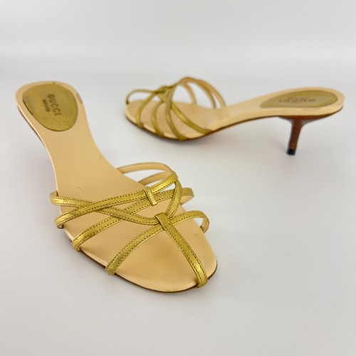Gucci auth gold leather - |,