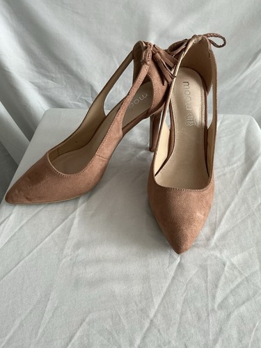 Moow italian suede nude - suede, heels
