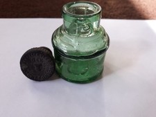 Small Vintage Green Glass Bottle