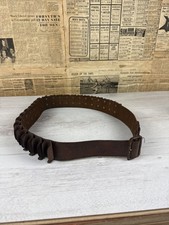 SHOT GUN CARTRIDGE LEATHER BELT - 25 LOOPS FIT 32-34” WAIST MAX