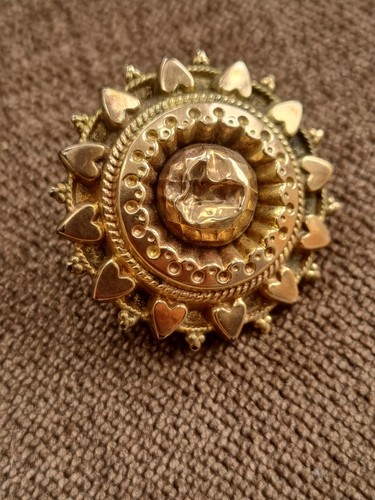 Rolled gold glass backed - glass,