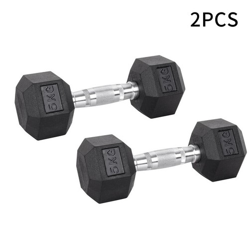 Hex dumbbells cast iron - hex,