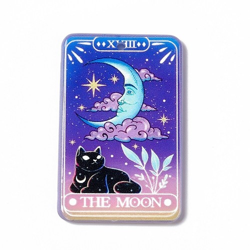 Tarot card charms the moon - charms,