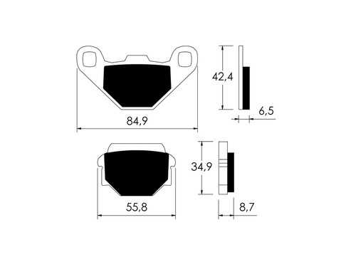 P10741 organic rear brake - p10741,