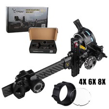 TX9610 Bow Sight 4X 6X 8X Compound Bow Micro Adjustable Bow Hunting Archery
