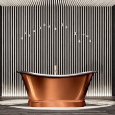 Owen & Oakes 1700mm Freestanding Double Ended Boat Bath Copper Nickel
