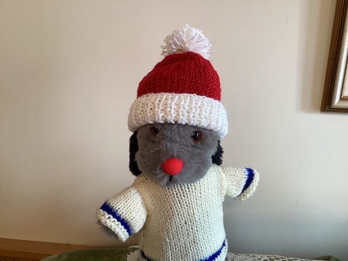 Knitted bobble hat - hat, for
