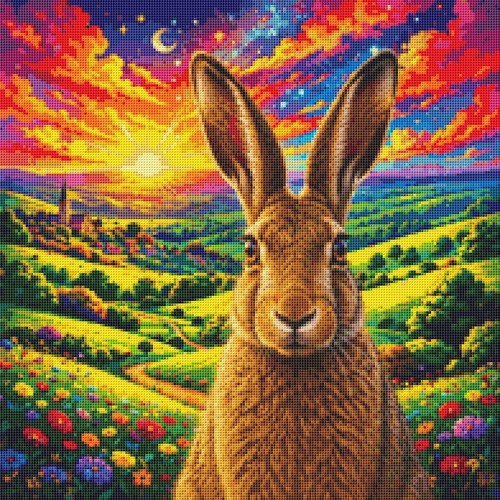 Brown hare summer - hare:, happiness