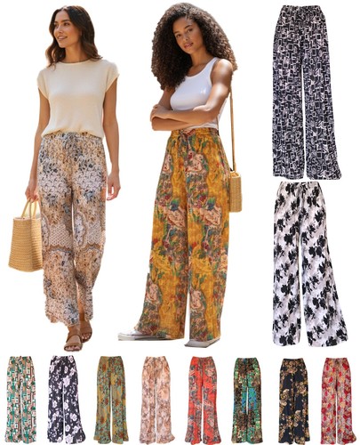 Women printed summer wide leg - printed,