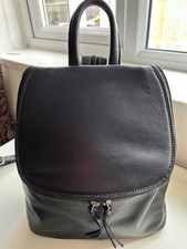 Jobis Black Genuine Leather Backpack Rucksack Bag - BNWOT