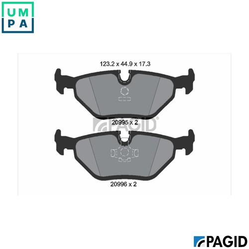 Brake pad set disc - brake,