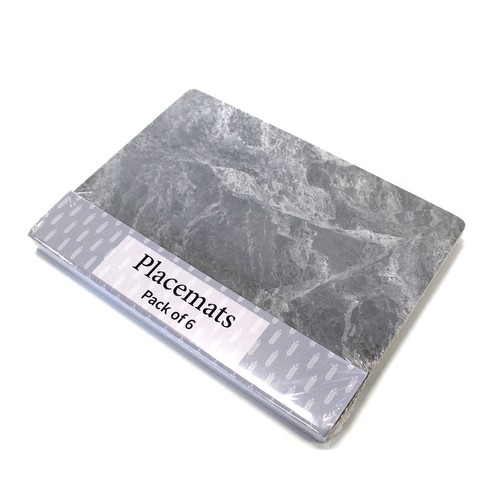 Grey marble cork - grey, placemats