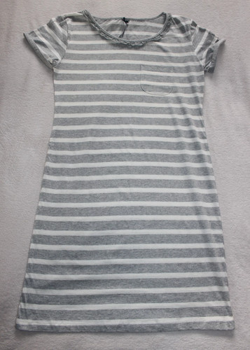 Bnwot next grey white stripe - bnwot, grey/white