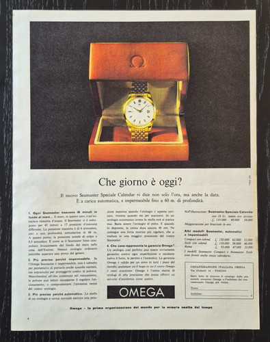 1962 omega seamaster calendar - 1962,