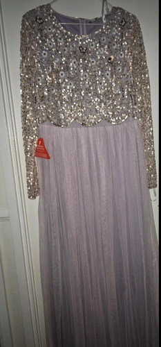 Lilac embellished prom - lilac,