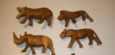 Lot of 4 Wooden Safari