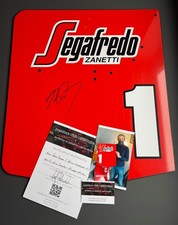 ALAIN PROST HAND SIGNED 1986 MCLAREN MP4/2C WING END PLATE 1/1 DISPLAY COA PROOF