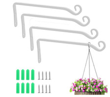 4 Pack White Iron Hanging