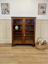 Antique Victorian Mahogany Bookcase Cabinet With Drawers & Working Locks