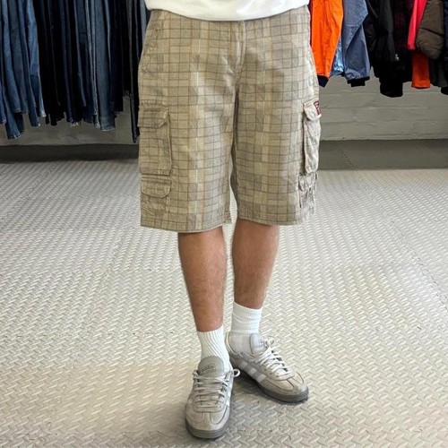 Y2k baggy plaid cargo - y2k,