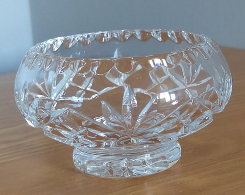 Vintage cut glass crystal - crystal, rose