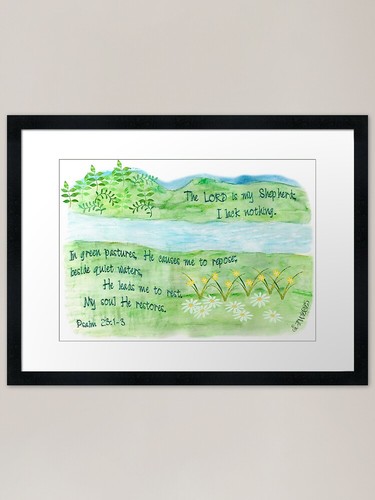 Beside quiet waters framed art - beside,