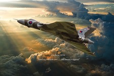 Avro Vulcan XH558 with title canvas print various sizes free delivery 